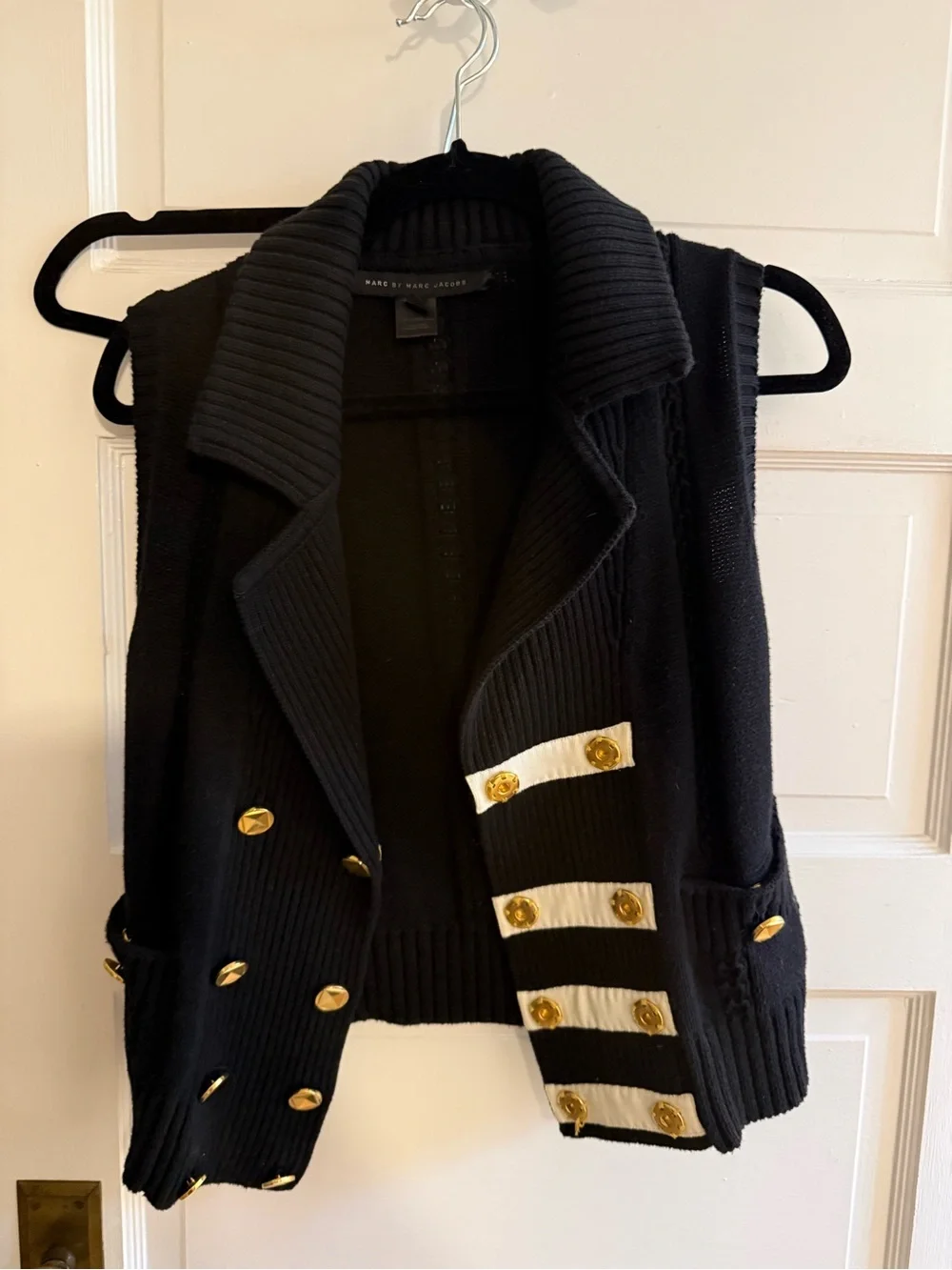 Marc by Marc Jacobs Military Sweater Vest XS ASO Gossip Girl/Blake Lively